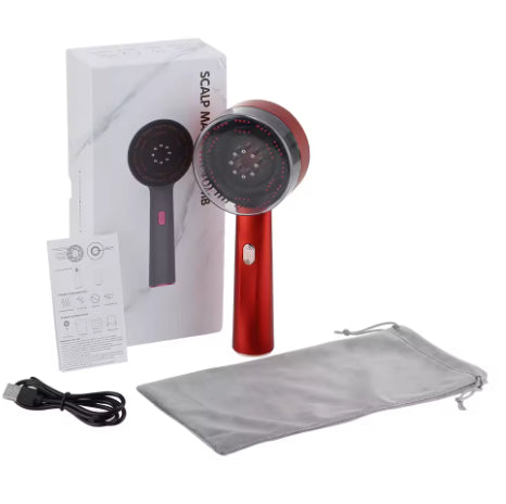 Hair Oiling Red Light Scalp Massager (One Set)